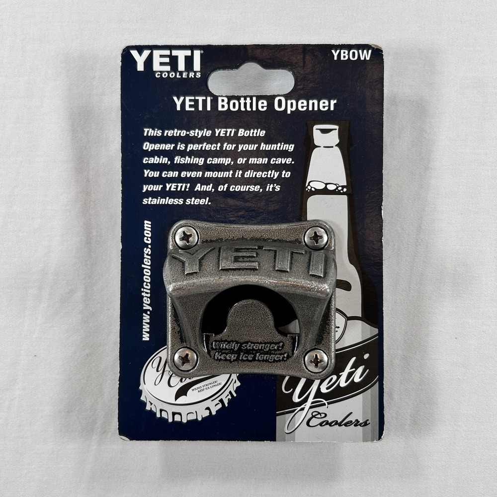 YETI Bottle Opener Stainless Steel Wall Mount #YBOW Man Cave Cabin Retro Style